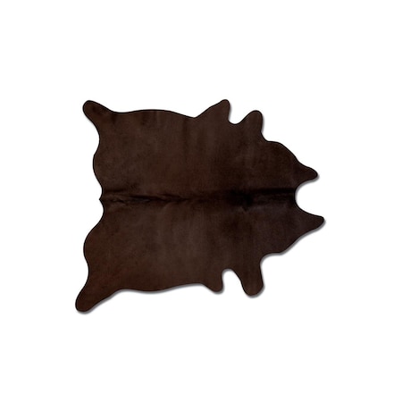 Homeroots 6 x 7 in. Cowhide Rug - Chocolate 316707